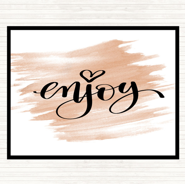 Watercolour Enjoy Quote Dinner Table Placemat