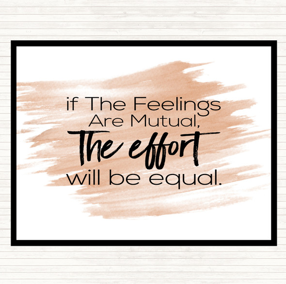 Watercolour Equal Effort Quote Mouse Mat Pad