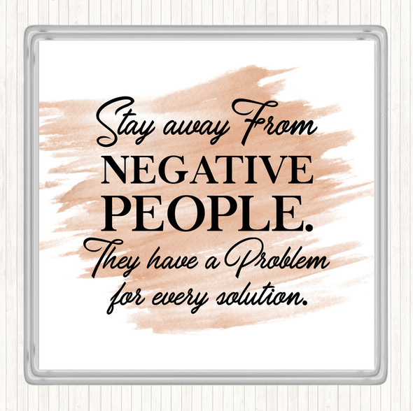 Watercolour Every Solution Quote Drinks Mat Coaster