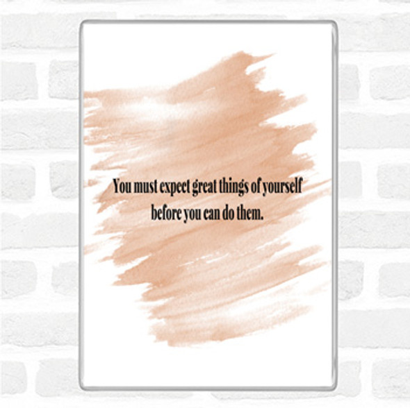 Watercolour Expect Great Things Quote Jumbo Fridge Magnet
