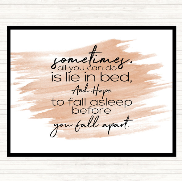 Watercolour Fall Apart Quote Mouse Mat Pad