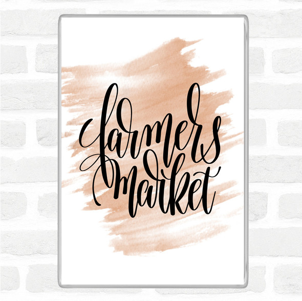 Watercolour Farmers Market Quote Jumbo Fridge Magnet