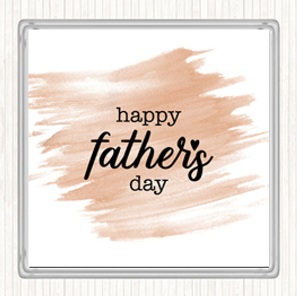 Watercolour Fathers Day Quote Drinks Mat Coaster