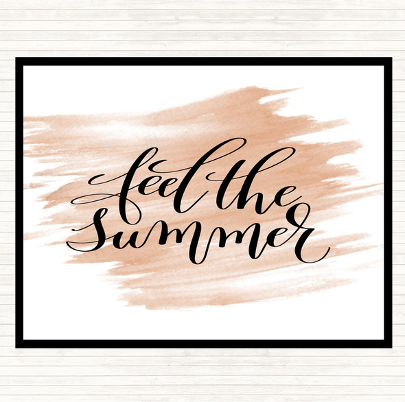 Watercolour Feel The Summer Quote Mouse Mat Pad