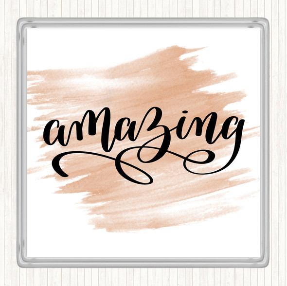 Watercolour Amazing Quote Drinks Mat Coaster