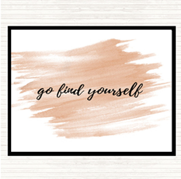 Watercolour Find Yourself Quote Mouse Mat Pad