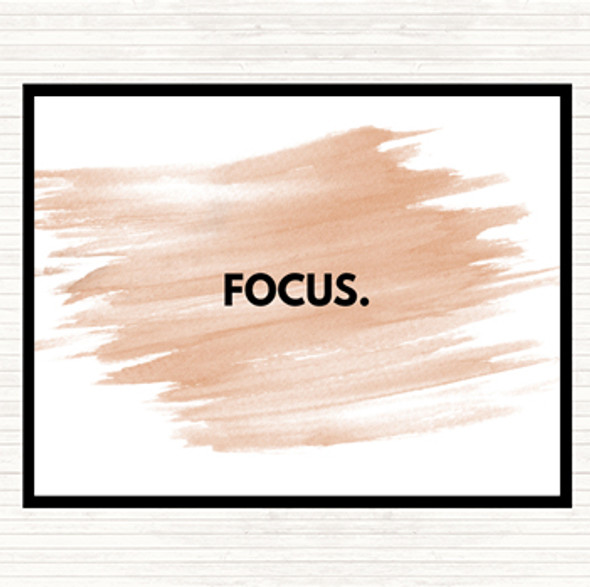 Watercolour Focus Quote Dinner Table Placemat