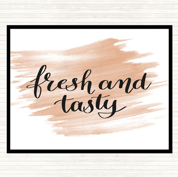 Watercolour Fresh And Tasty Quote Mouse Mat Pad