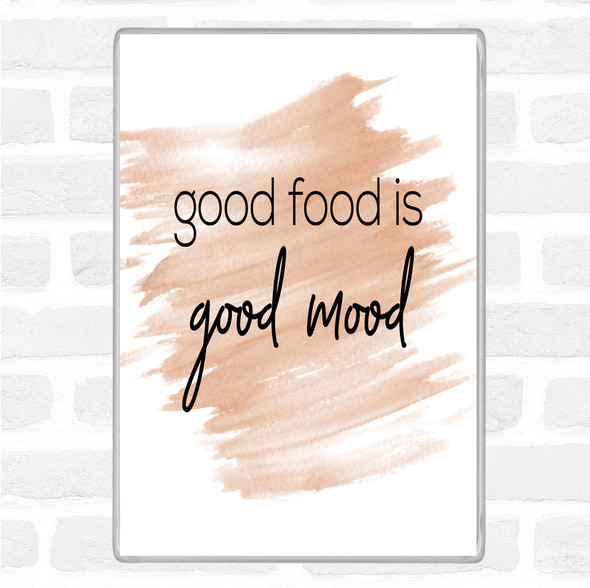 Watercolour Good Food Quote Jumbo Fridge Magnet