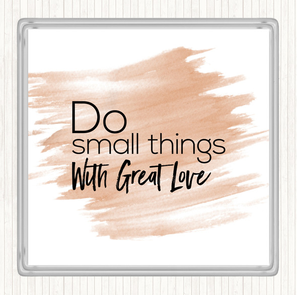Watercolour Great Love Quote Drinks Mat Coaster
