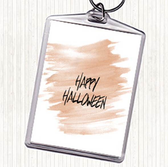 Watercolour Halloween Quote Bag Tag Keychain Keyring