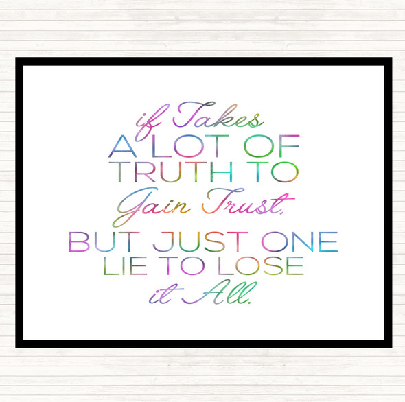 A Lot Of Truth Rainbow Quote Mouse Mat Pad