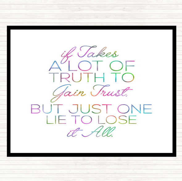 A Lot Of Truth Rainbow Quote Dinner Table Placemat