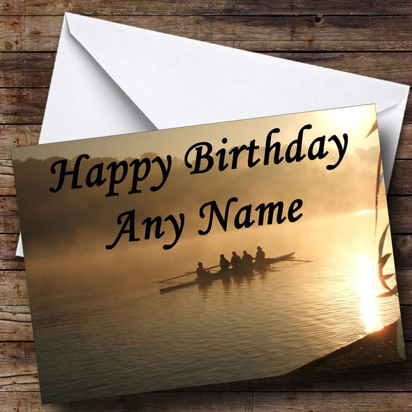 Rowing Personalised Birthday Card