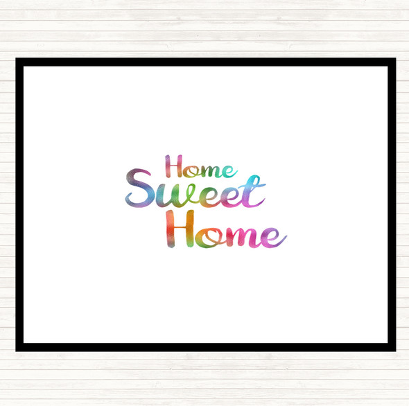 Home Sweet Rainbow Quote Mouse Mat Pad