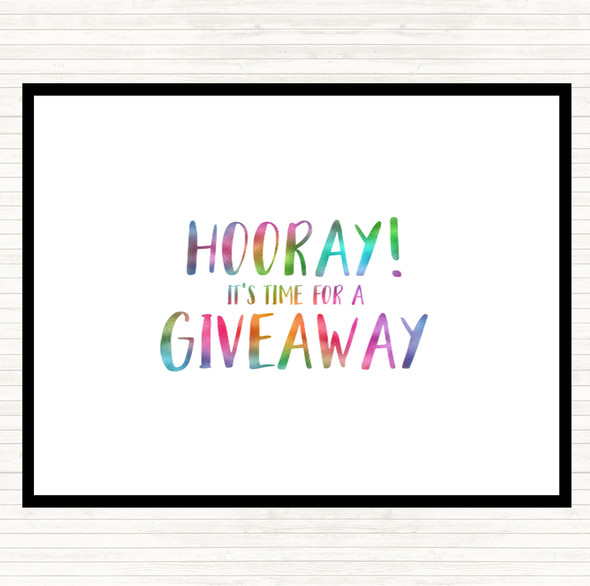 Hooray Rainbow Quote Mouse Mat Pad