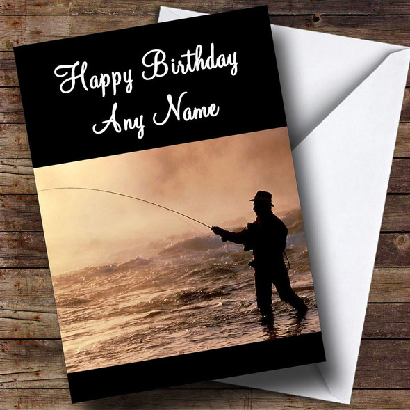 Fishing At Sea Personalised Birthday Card