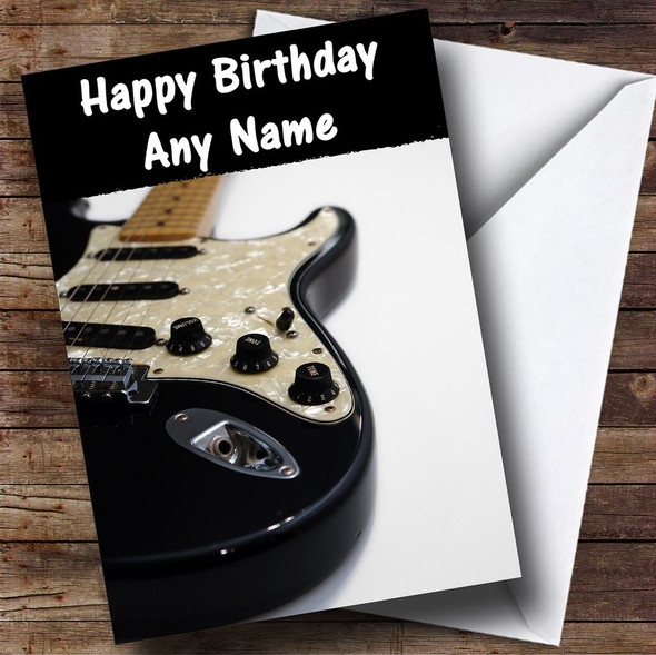 Electric Guitar Personalised Birthday Card