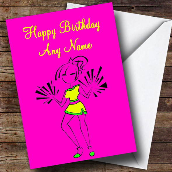 Cheerleading Personalised Birthday Card