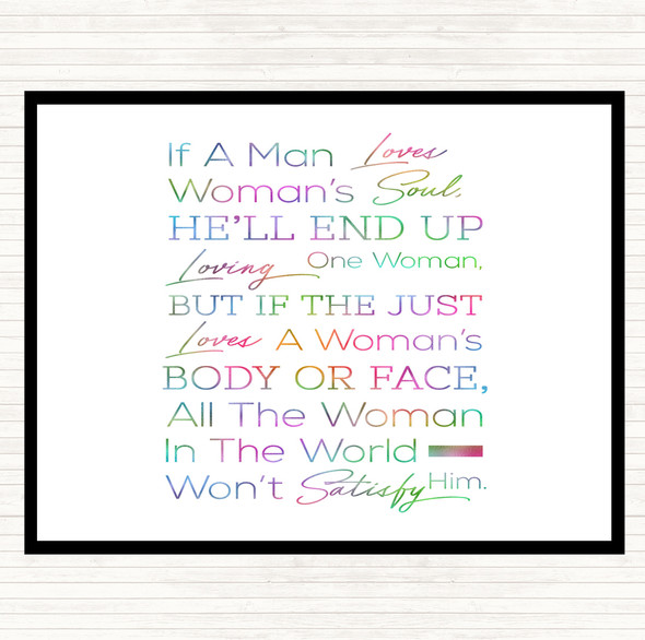 If A Man Loves Rainbow Quote Mouse Mat Pad