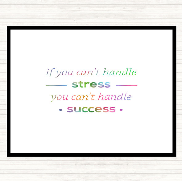 If You Cant Handle Stress Rainbow Quote Mouse Mat Pad