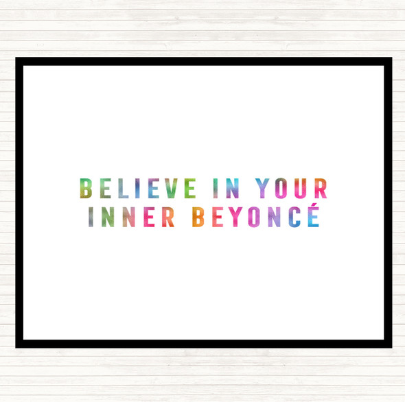 Inner Beyonce Rainbow Quote Mouse Mat Pad