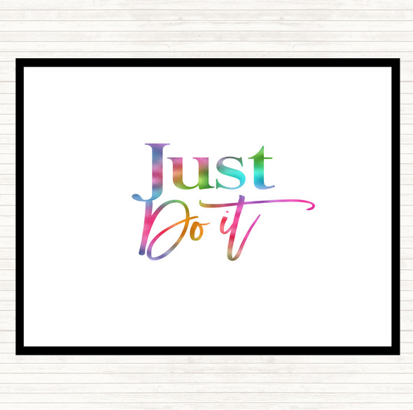 Just Do It Rainbow Quote Dinner Table Placemat