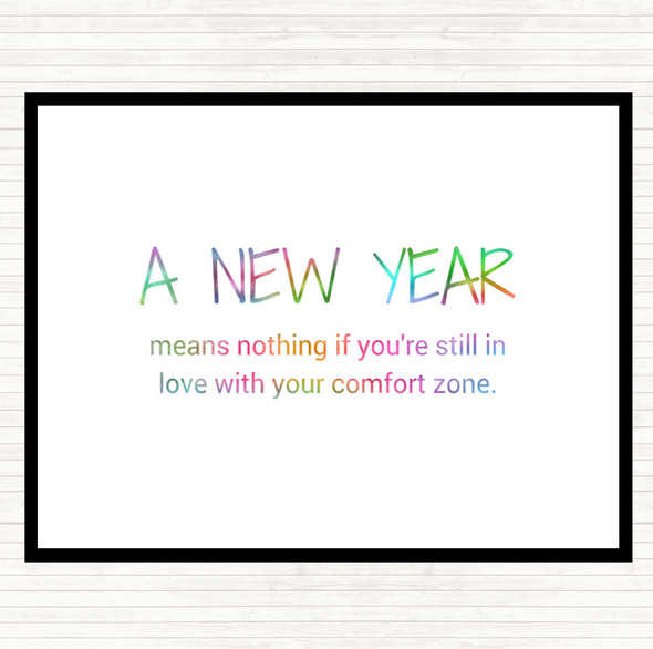 A New Year Rainbow Quote Dinner Table Placemat