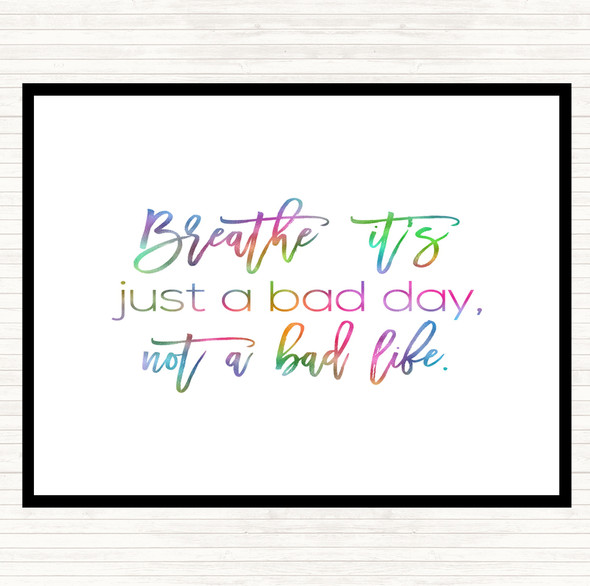 Bad Day Rainbow Quote Dinner Table Placemat