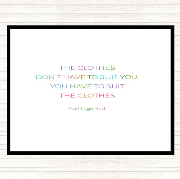 Karl Lagerfield Suit The Clothes Rainbow Quote Mouse Mat Pad