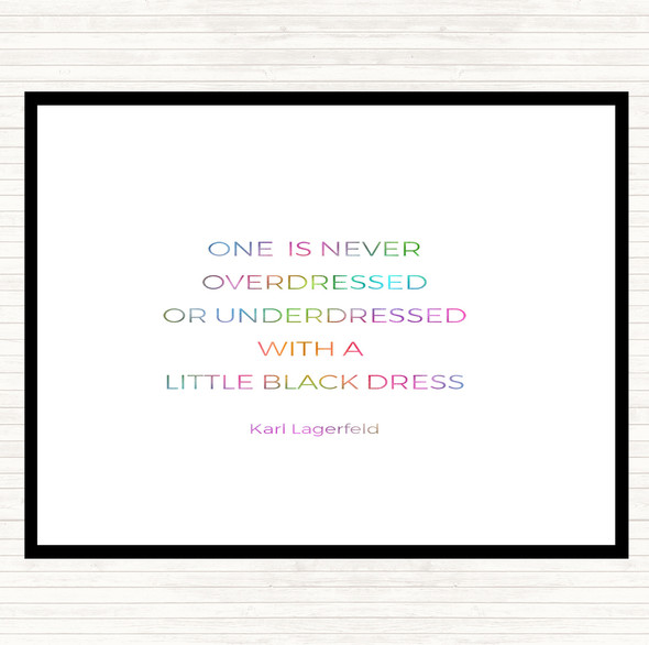 Karl Little Black Dress Rainbow Quote Mouse Mat Pad