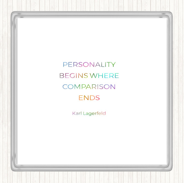 Karl Personality Rainbow Quote Drinks Mat Coaster