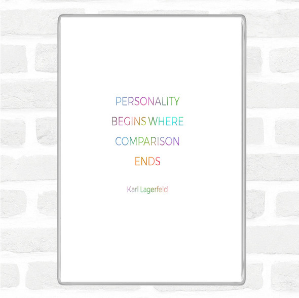 Karl Personality Rainbow Quote Jumbo Fridge Magnet