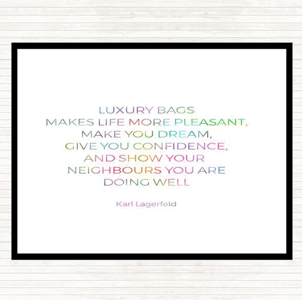 Karl Photographs -Luxury Bags Rainbow Quote Mouse Mat Pad