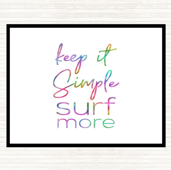 Keep It Simple Rainbow Quote Dinner Table Placemat