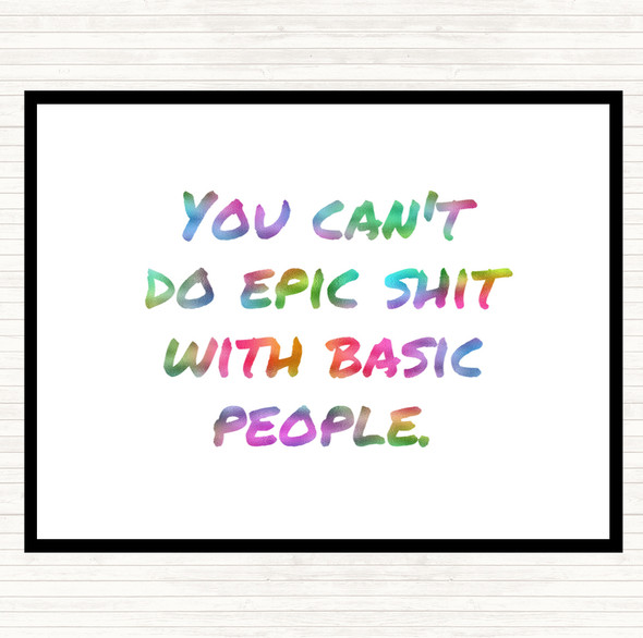 Basic People Rainbow Quote Mouse Mat Pad