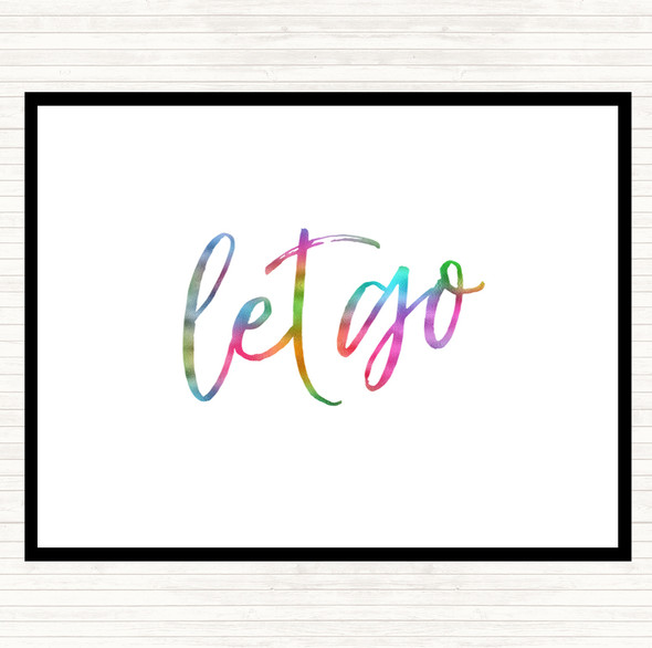 Let Go Rainbow Quote Mouse Mat Pad
