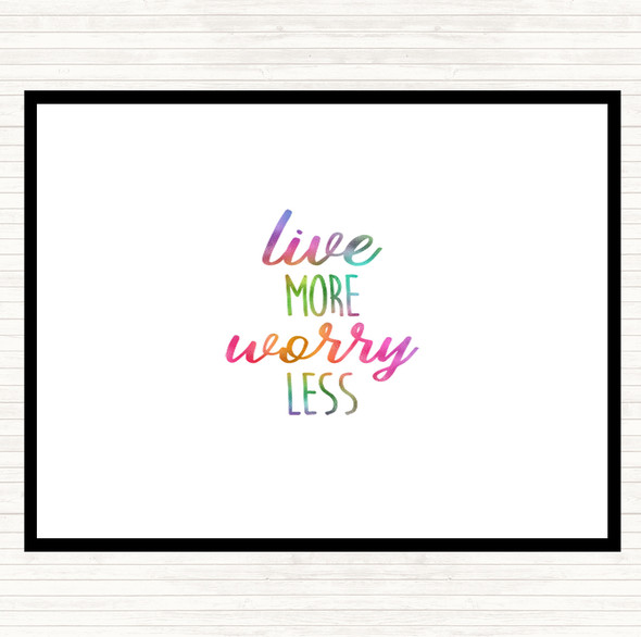 Live More Rainbow Quote Dinner Table Placemat