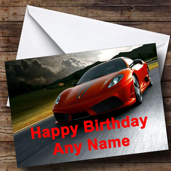 Ferrari Personalised Birthday Card