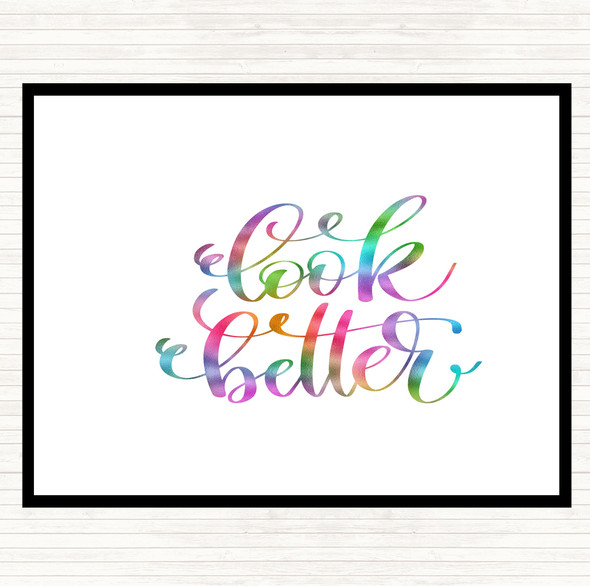 Look Better Rainbow Quote Dinner Table Placemat