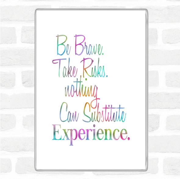 Be Brave Rainbow Quote Jumbo Fridge Magnet