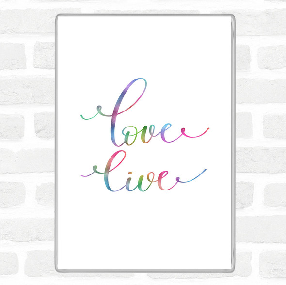 Love Live Rainbow Quote Jumbo Fridge Magnet
