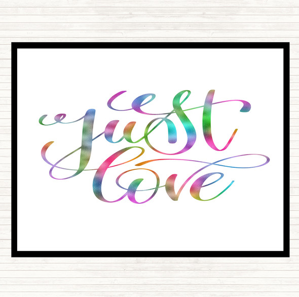 Love Swirl Rainbow Quote Mouse Mat Pad