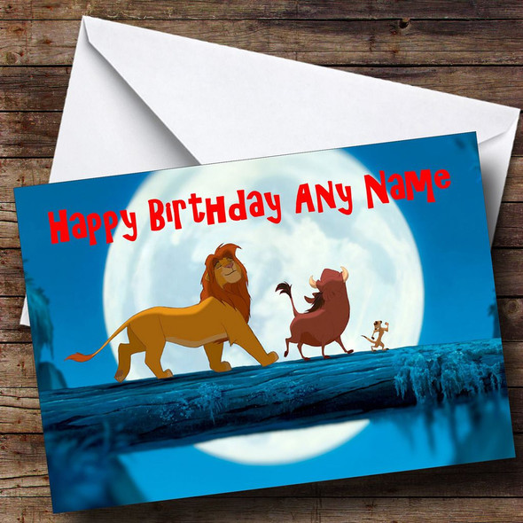 The Lion King Blue Personalised Birthday Card