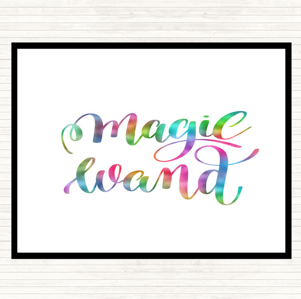 Magic Wand Rainbow Quote Dinner Table Placemat