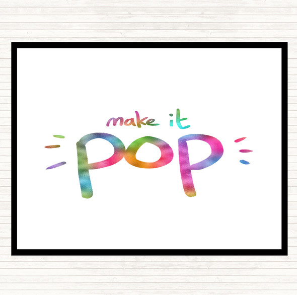 Make It Pop Rainbow Quote Dinner Table Placemat