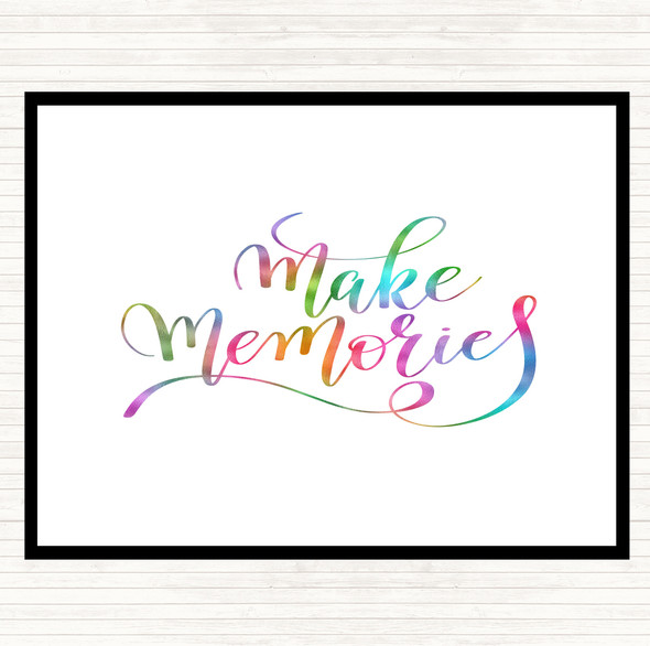 Make Memories Rainbow Quote Mouse Mat Pad