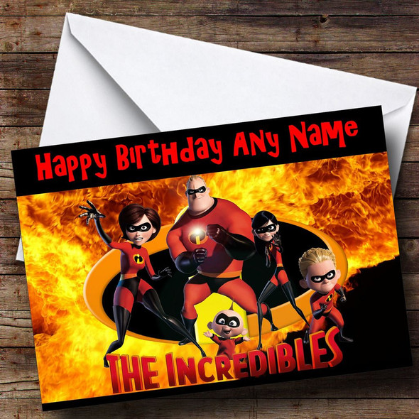 The Incredibles Personalised Birthday Card