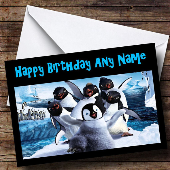 Happy Feet Personalised Birthday Card