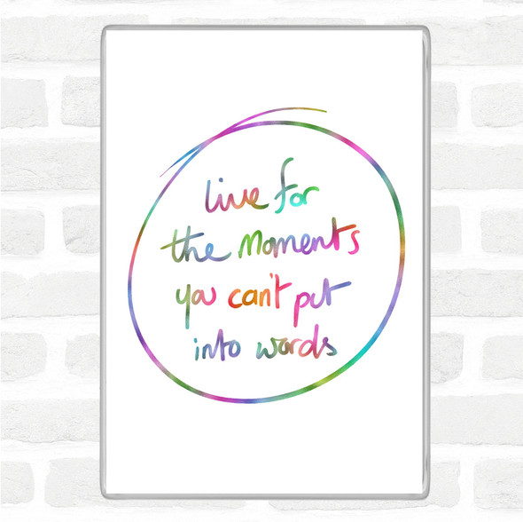 Moments No Words Rainbow Quote Jumbo Fridge Magnet
